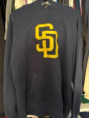 San Diego Padres Men's Navy Hoodie 3xl with Yellow SD Emblem